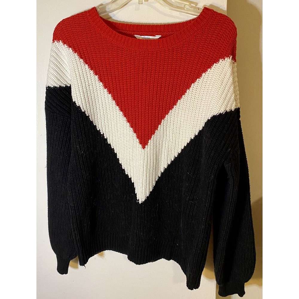 Time And Tru Womens long sleeve pullover knit sweater, size Large (12-14)